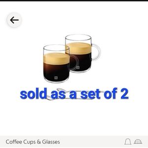 Brand New Small Vertuo Glass Mug Set